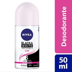 Nivea Desodorante Black & White Invisible Clear en Roll On