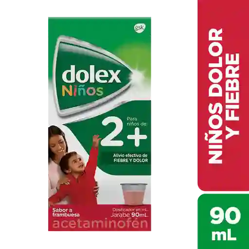 Dolex Niños 2+Alivio Efectivo de Fiebre y Dolor Jarabe (32 mg)