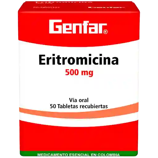 Eritromicina Genfar (500 Mg) Tabletas Recubiertas