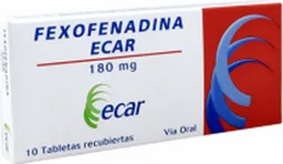 Ecar Fexofenadina Antihistamínico (180 mg) Tabletas Recubiertas
