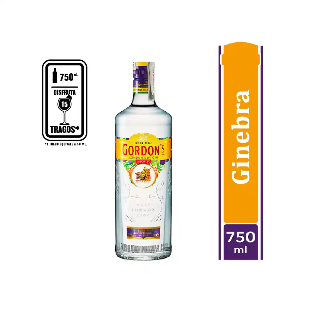 Gordons Dry Gin Ginebra Gordons