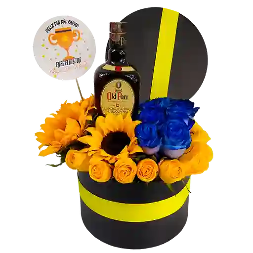Caja Decorada Solo Para ti en Rosas y Girasoles