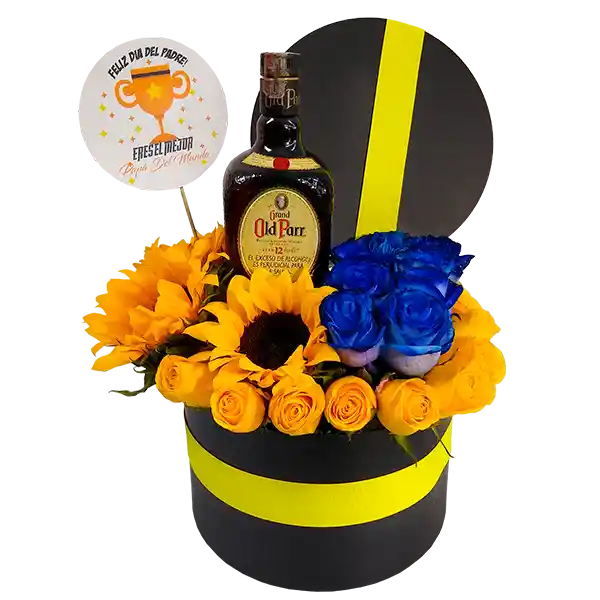 Caja Decorada Solo Para ti en Rosas y Girasoles