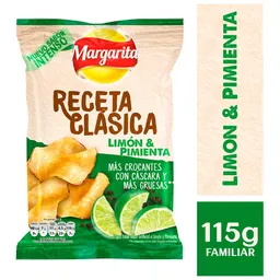 Margarita papas receta clásica sabor a limón y pimienta