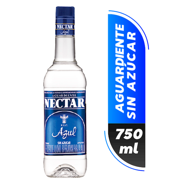 Aguardiente Nectar Azul Sin Azucar 750 ml