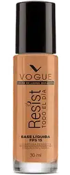 Vogue Resist Base Líquida SPF 15 Todo el Día Canela 