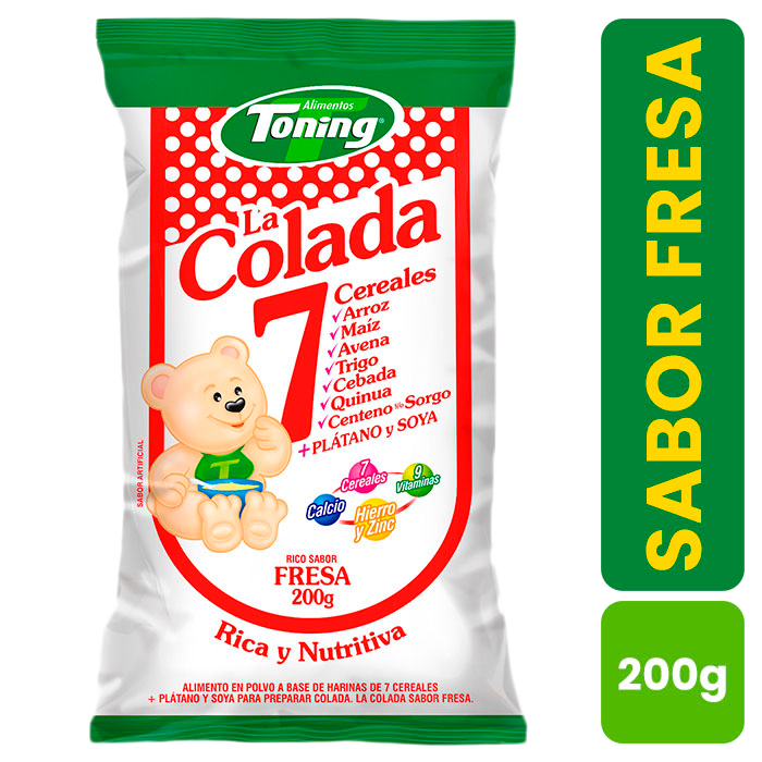 Toning Colada Sabor a Fresa 200 g
