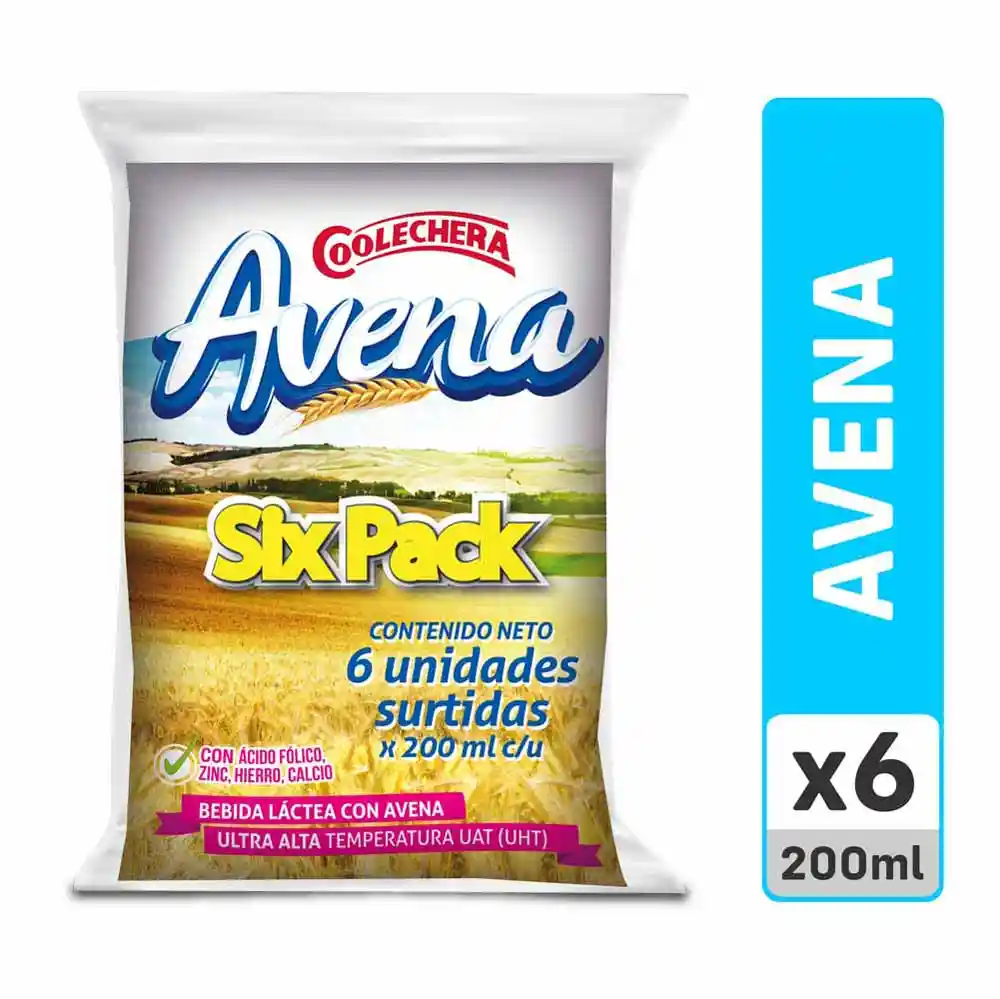 Coolechera Bebida Láctea Con Avena Por 6 Unidades.