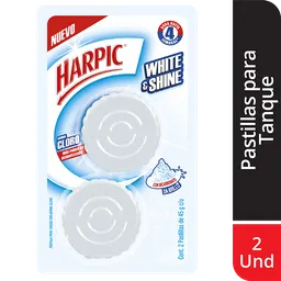 Harpic Desinfectante Para Inodoros Pastillas White & Shine