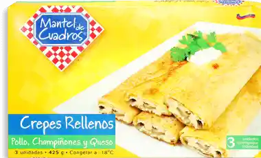 Mantel De Cuadros Crepes Rellenos De Pollo Champiñones Y Queso