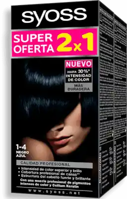 Syoss Tinte Color 1-4 Negro Azul 2x1