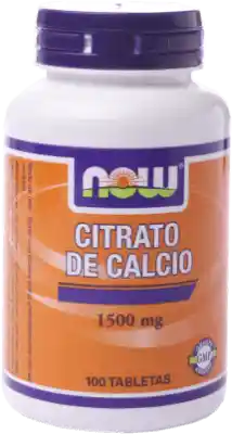 Now Citrato De Calcio 1500 Mg Frasco Con 30 Tabletas