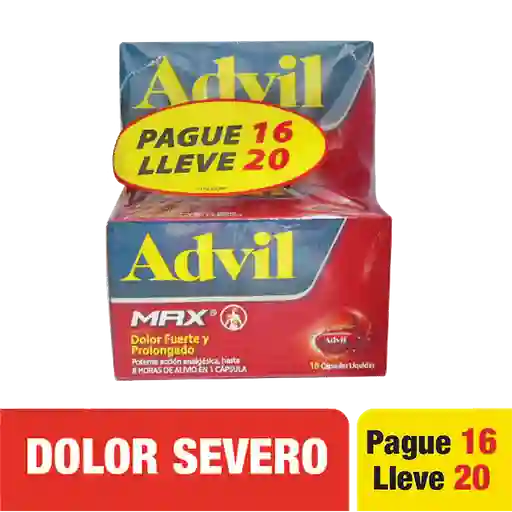 Advil Max Analgésico Cápsulas Líquidas