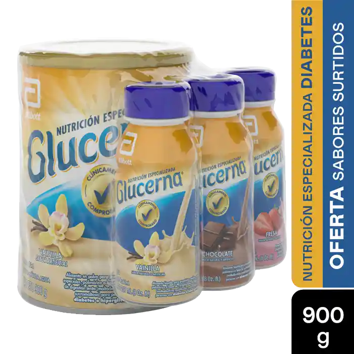 Oferta Glucerna Vainilla 900 G lleva 3 Liquido Vainilla Sin Costo