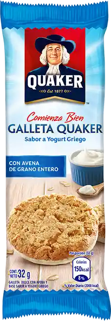 Quaker Galleta Sabor a Yogurt Griego con Avena de Grano Entero