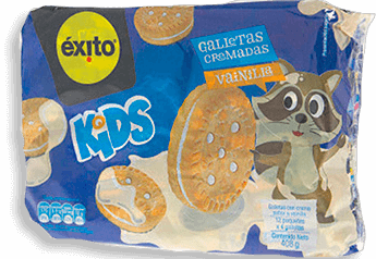 Exito Galletas Cremadas Sabor Vainilla Exito Marca Propia 408 g
