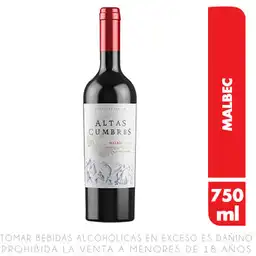 Altas Cumbres Vino Tinto Malbec