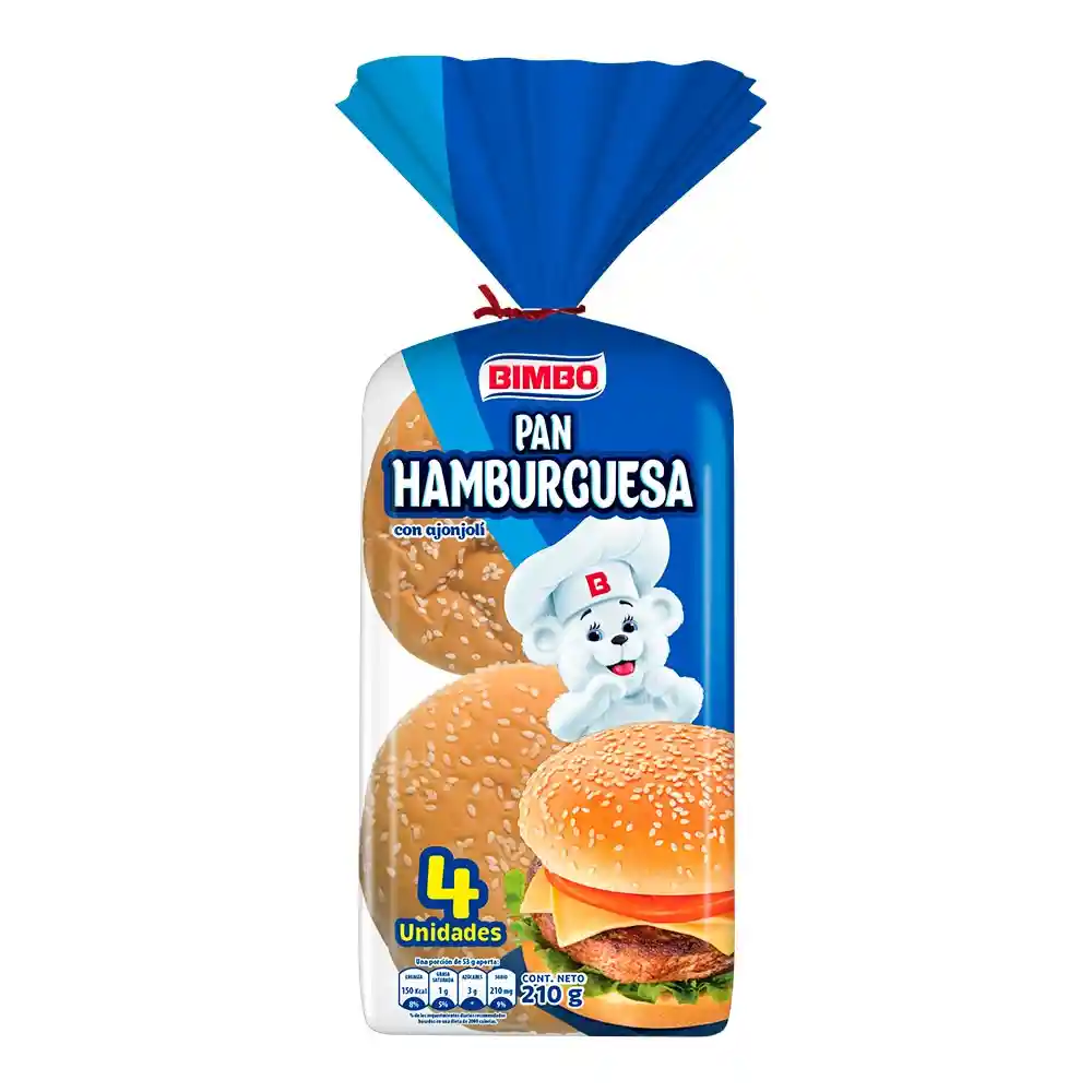 Bimbo pan hamburguesa