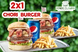 2x1 Chori Burger con gaseosa