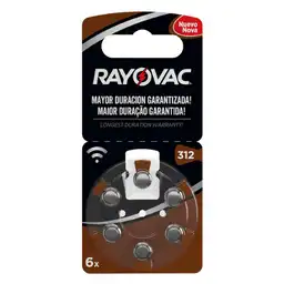 Bateria Auditiva Rayovac #312 X6 Und 