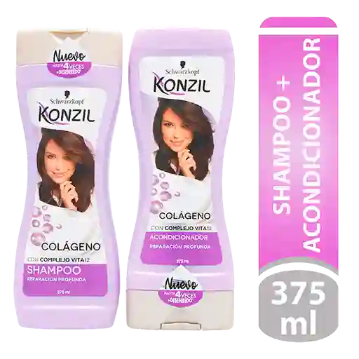 Konzil Kit Capilar Shampoo + Acondicionador Colágeno