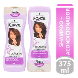 Konzil Kit Capilar Shampoo + Acondicionador Colágeno