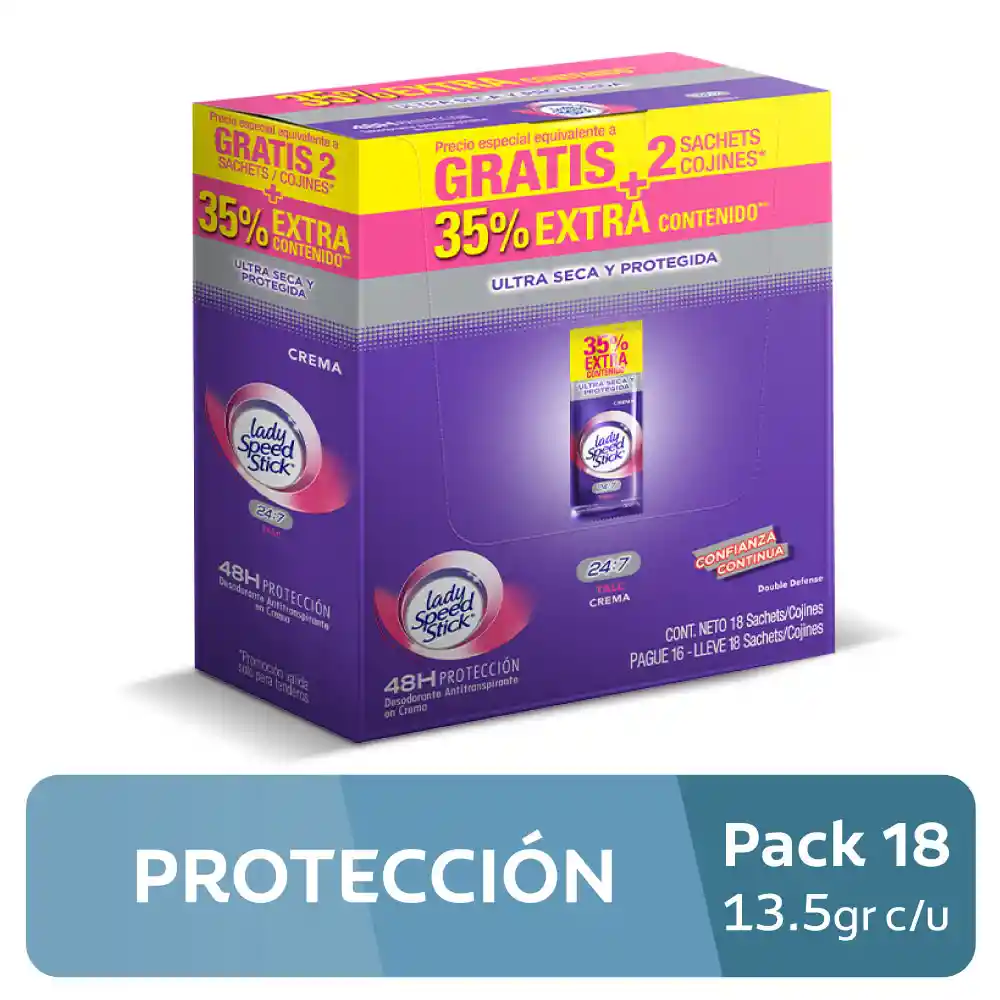 Lady Speed Stick Desodorante Talc en Crema