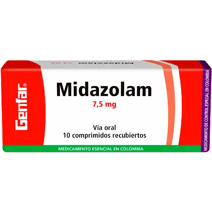 Genfar Comprimidos Midazolam (7.5Mg)