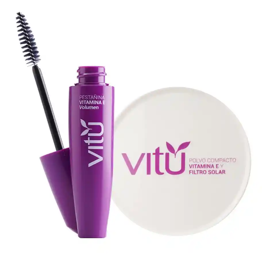 Vitu Polvo Compacto con Vitamina E Nuez + Pestañina