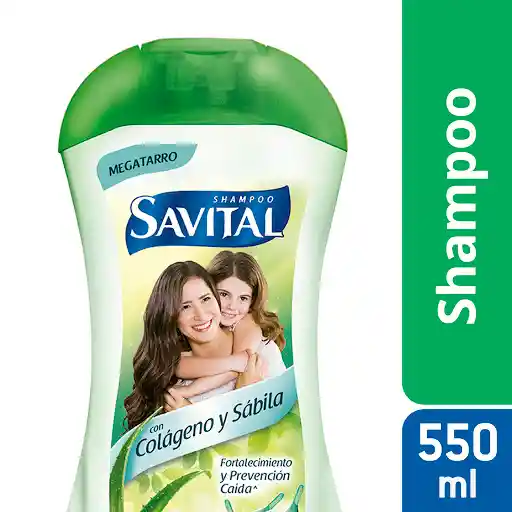 Savital Shampoo Con Colágeno Y Sábila.