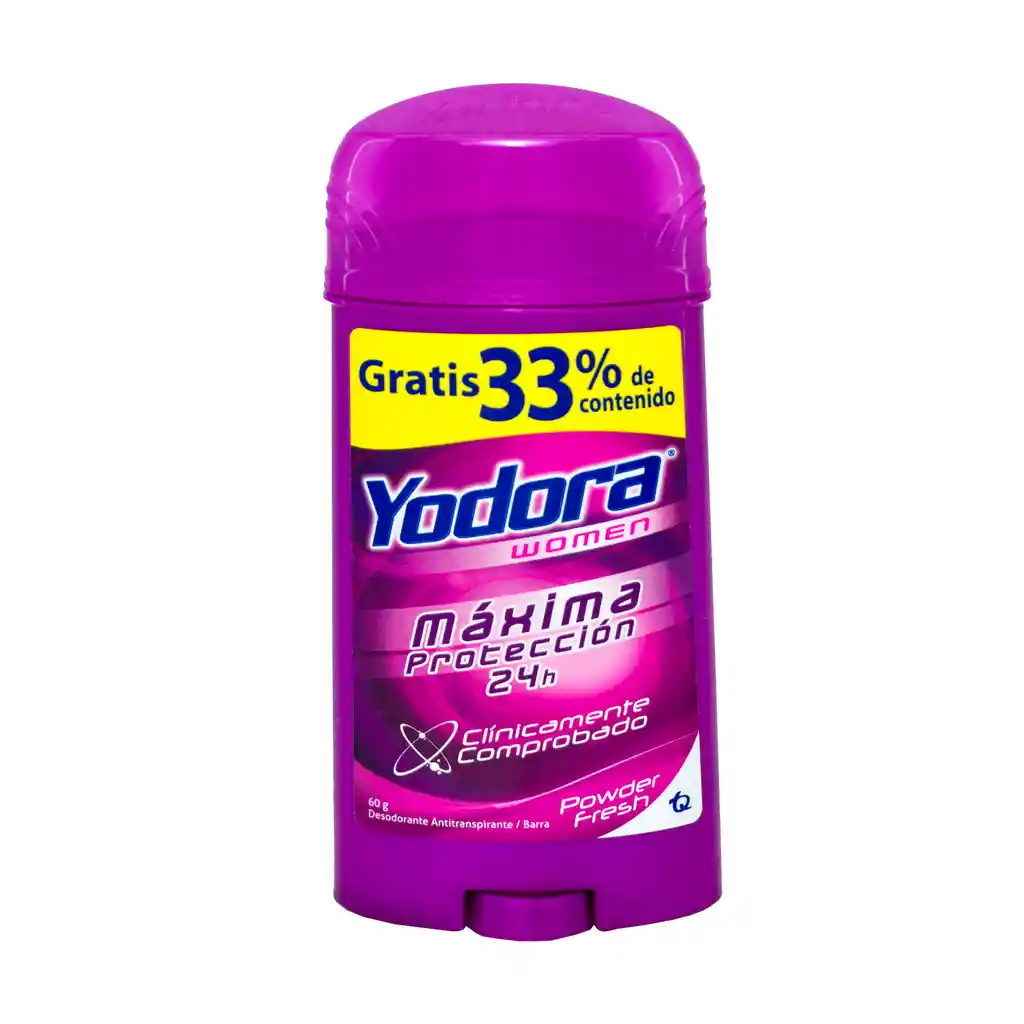 Yodora Desodorante Antitranspirante Powder Fresh en Barra 
