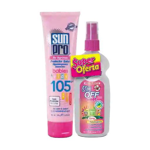 Sun Pro Protector Solar para Niño 105 Fps + Repelente de Insectos 