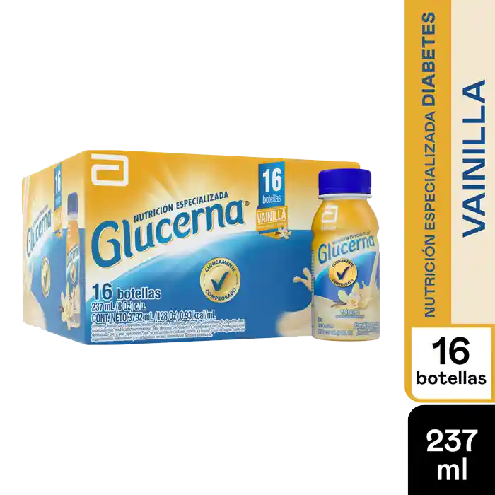 Glucerna Liquido Vainilla Pack x 16 Botellas de 237 ML