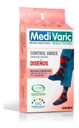 Medi Varic Calcetín Control Várice Diseño Rombos 15-20 Mm Hg