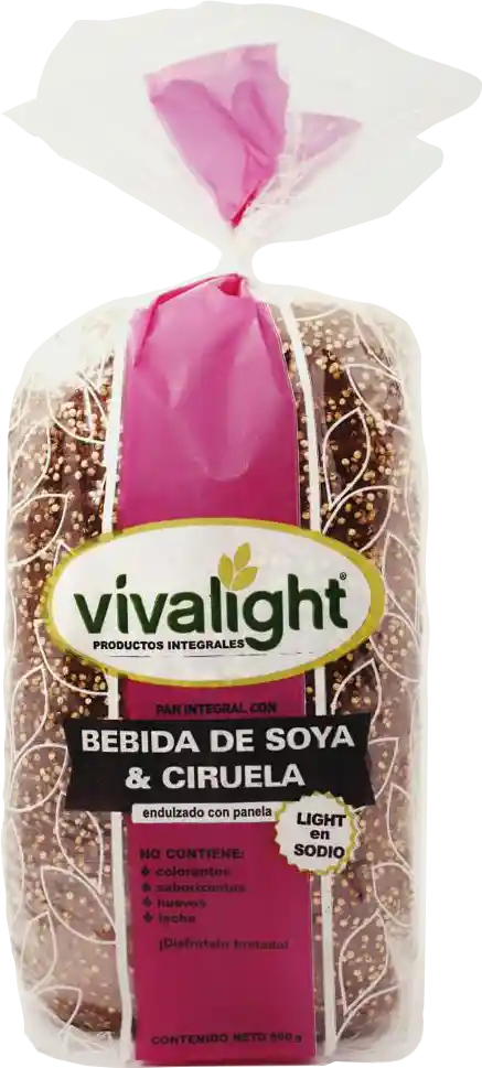 Vivalight Pan Integral Tajado de Bebida de Soya y Ciruela