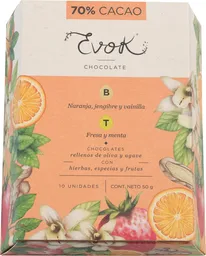 Evok Chocolate 70% Cacao x 10 Unidades