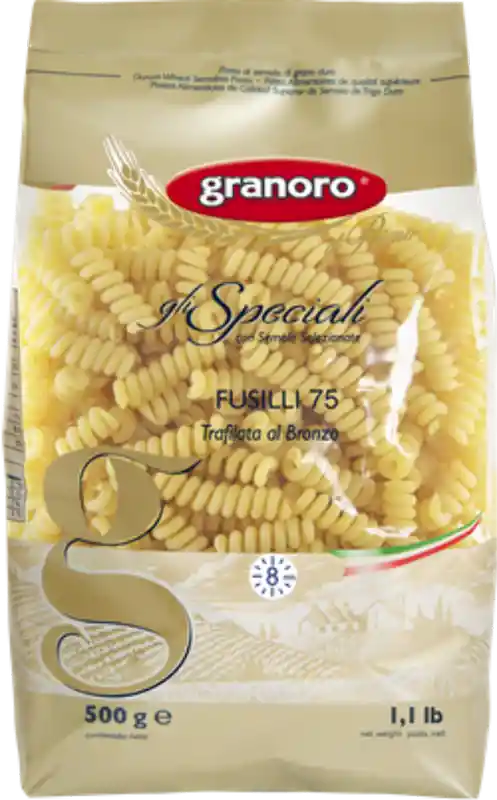 Granoro Pasta Fusilli 75 Trafilata Al Bronzo