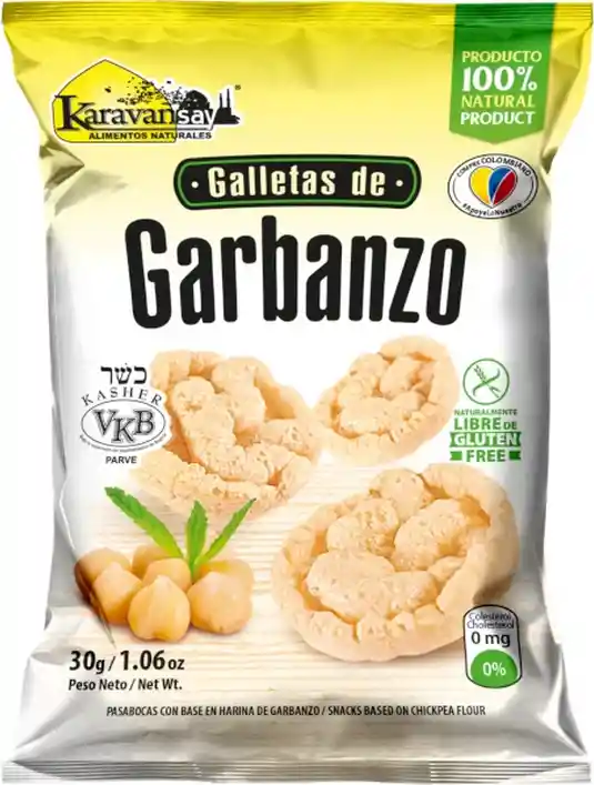 Karavansay Galletas de Garbanzo Sabor Natural