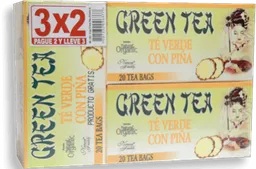 Natural Freshly Green Tea Té Verde con Piña