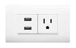 Uduke Interruptor de Incrustar Sencillo - USB Blanca