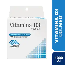 Colmed International Vitamina D3 (1000 UI) Cápsulas Blandas