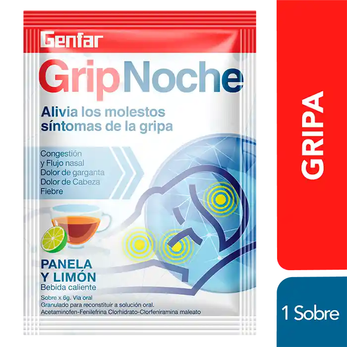 Genfar Grip Noche (500 mg / 10 mg / 4 mg)