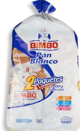 Bimbo Pan Blanco 2pk/600 G
