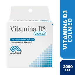 Colmed International Vitamina D3 (2000 UI) Cápsulas Blandas