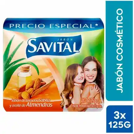 Savital Jabón de Tocador con Sábila y Aceite de Almendras