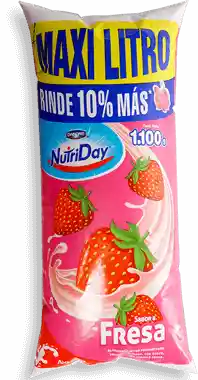 Nutriday Yogurt Maxi Litro Sabor Fresa