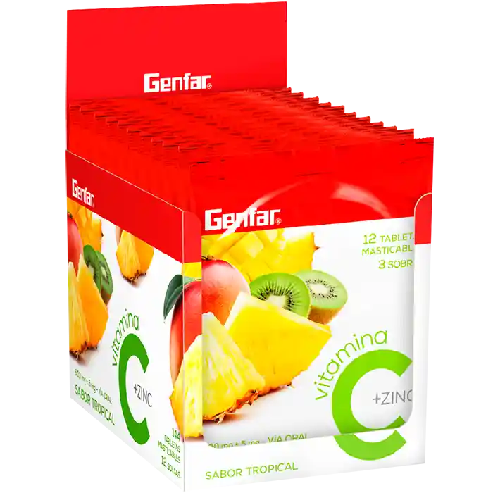 Vitamina C + Zinc Tropical Masticables