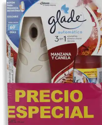 Glade ambientador automático manzana y canela