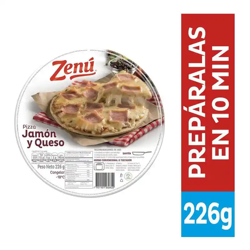 Zenú Pizza Jamon y Queso