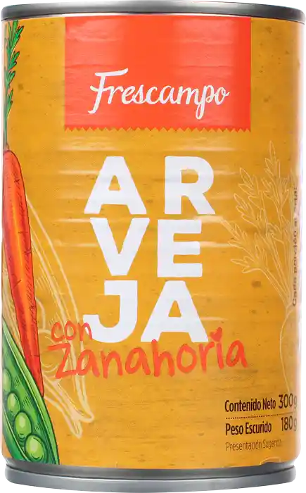 Frescampo Arveja con Zanahoria Lata
